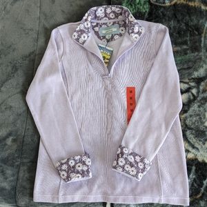 Lavender quarter zip sweater